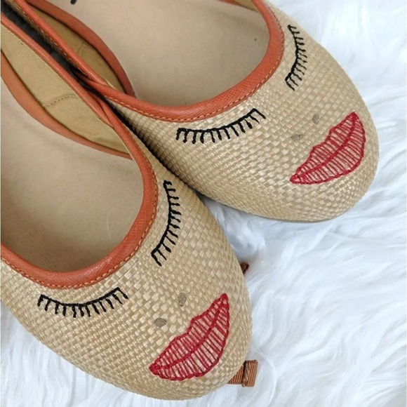 Shellys London | Woven Face Ankle Lace Ballet Flat - Picture 6 of 6